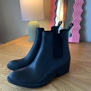 Jeffry Campbell black Chelsea boots